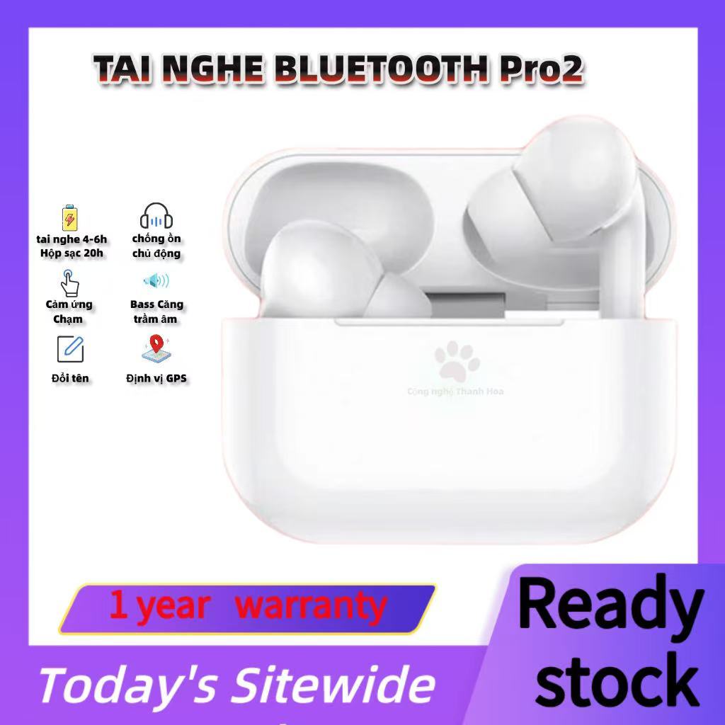 Tai Nghe Bluetooth PRO 2 ANC (bản mới), Fix lOS 26, Nâng cấp màng loa, Âm to, Bass hay, Pin trâu 8H，Điều khiển cảm ứng