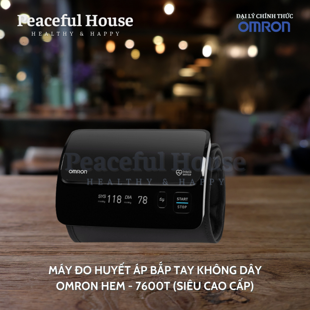 Máy đo HA bắt tay không dây siêu cao cấp Omron Hem-7600T
