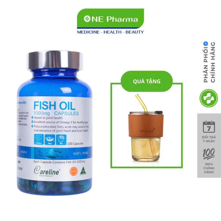 Viên uống bổ sung DHA cho mẹ bầu Careline Salmon Fish Oil 1000mg 100 viên