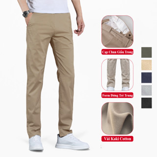 Quần Âu Kaki Nam Cao Cấp Vicenzo Đứng Form Phong Cách Trẻ Trung. Quần Tây Kaki Nam Cạp Quần Có Tăng Giảm Ko Lo Chật Rộng