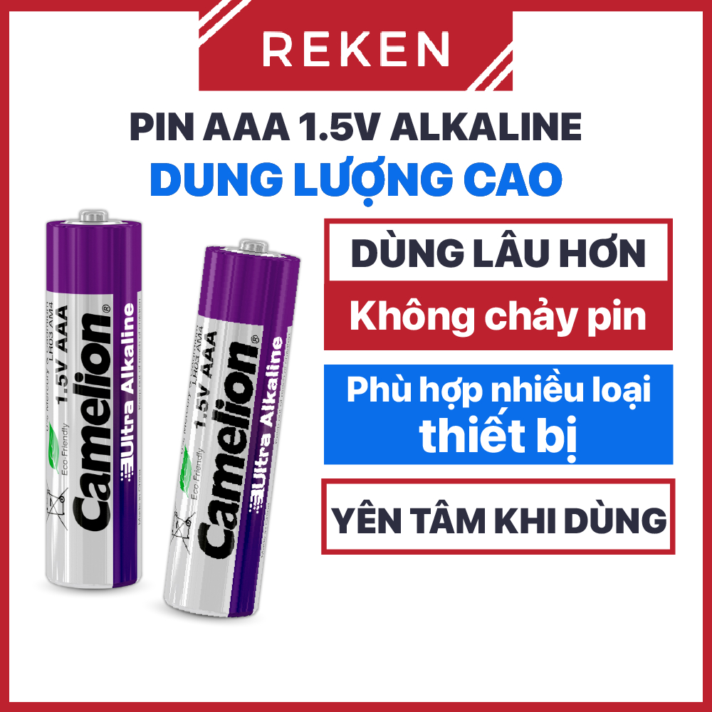 Pin AAA 1.5V Dung Lượng Cao Ultra Alkaline -Pin AAA Alkaline ít hao pin, Pin tiểu AAA dùng hằng ngày