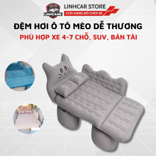 ĐỆM HƠI Ô TÔ CAO CẤP HỌA TIẾT MÈO