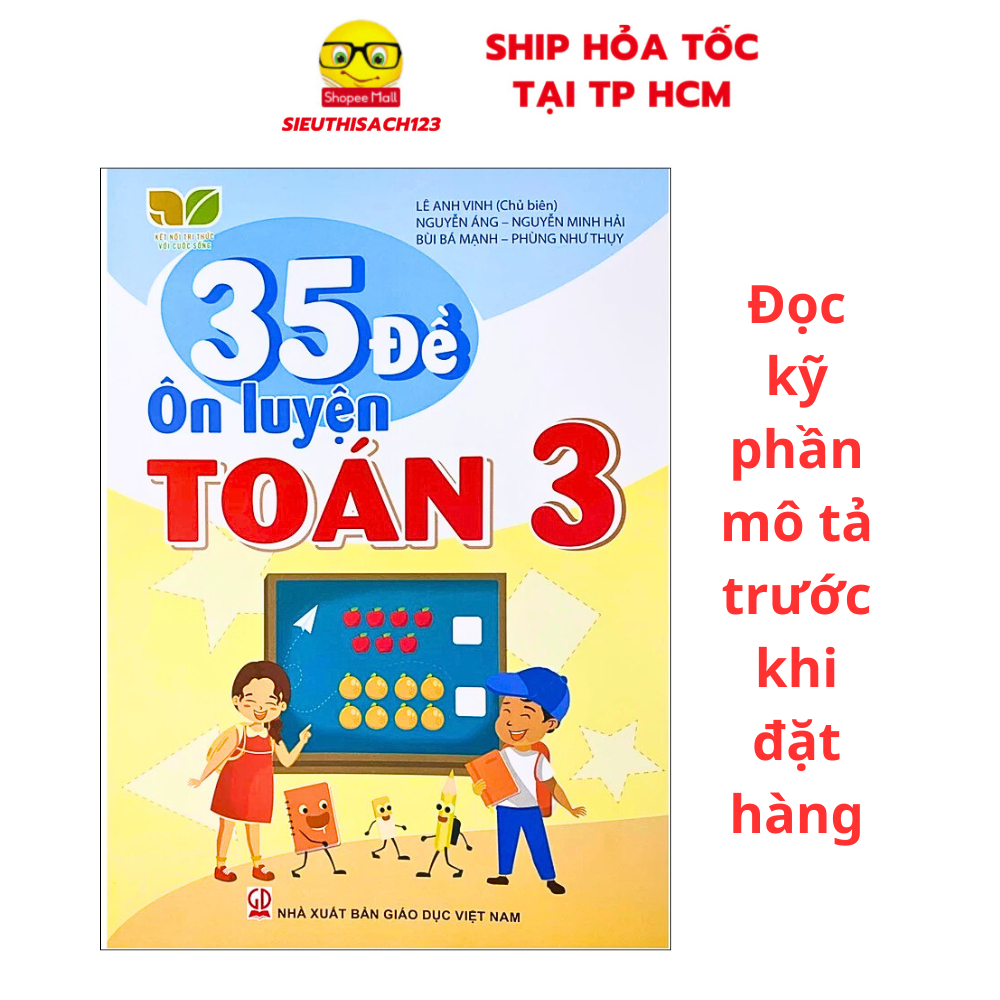Sách - 35 đề ôn luyện toán 3 (Kết nối tri thức) + bán kèm 1 quyển tô màu bất kì 15k