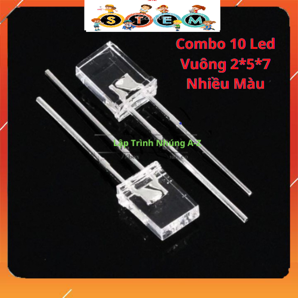 [Stem A-Z][G36] Combo 20 Led Vuông 2*5*7 Nhiều Màu