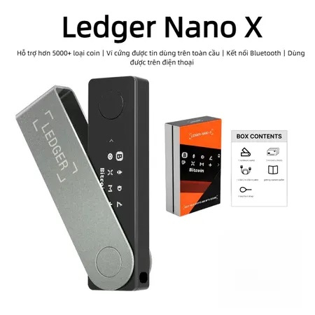 Ledger Nano X – Ví Cứng Crypto Bluetooth Chính Hãng, Mới 100%, Chưa Mở Hộp, Bảo Mật Cao