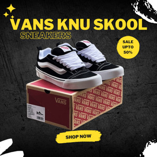 Giày Sneaker Cổ Thấp Phong Cách Skateboard Đen Trắng, Đế Cao Su Chống Trượt, Đi Học Đi Chơi