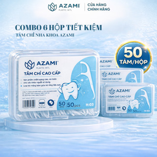 Tăm Chỉ Nha Khoa Azami Cao Cấp ISO 13485 COmbo 12 Hộp 600 Chiếc Vệ SInh Răng Miệng Làm Sạch Kẽ Răng