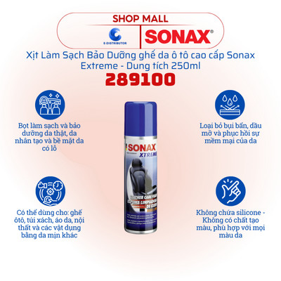 [HỎA TỐC]  Bọt Làm Sạch & Dưỡng Da Cao Cấp Sonax Xtreme Leather Care Foam 289100 - Dung tích 250ml