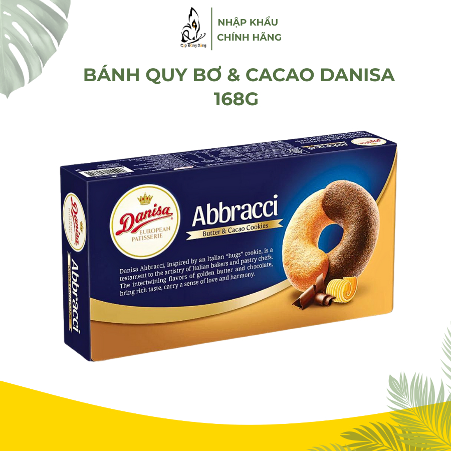 BÁNH QUY BƠ & CACAO DANISA ABBRACCI 168G