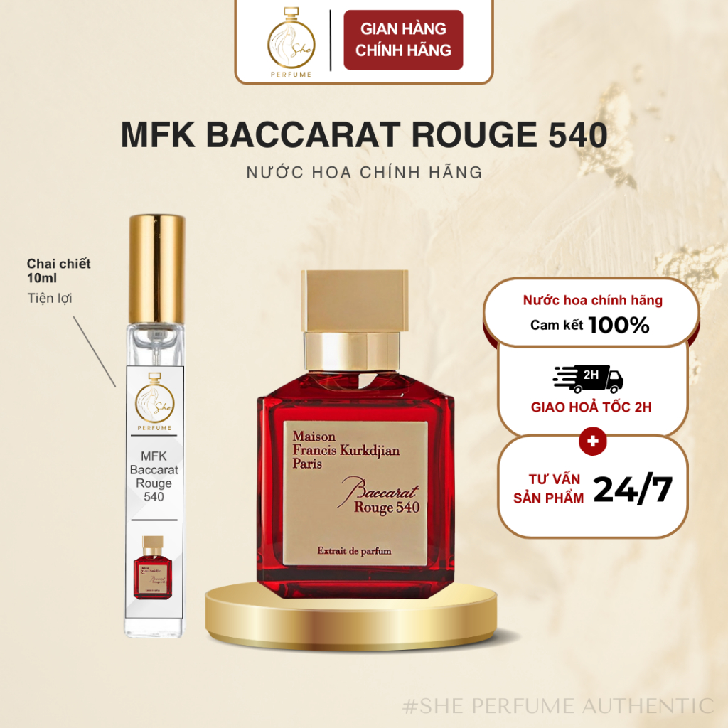 Nước Hoa Unisex Le Clapotis Baccarat Rouge 540 Extrait de Parfum, Phong Cách Sang Trọng, Tinh tế - S
