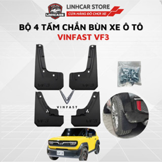 Bộ 4 Tấm Chắn Bùn Xe VinFast VF3 Trước Sau – Nhựa Dẻo Cao Cấp Chống Bùn Đất (Tặng Kèm Bộ Ốc Vít)