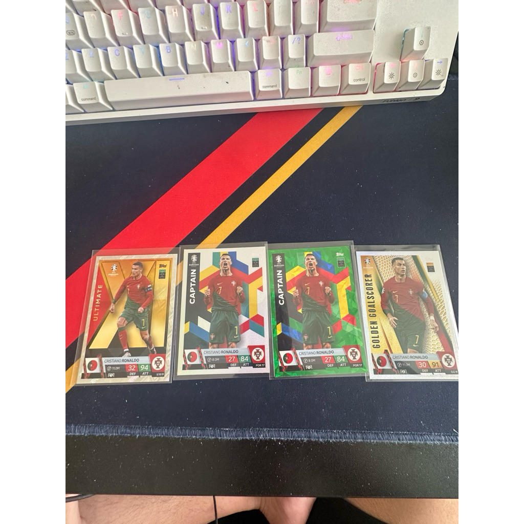 [Cristiano Ronaldo] Set 4 thẻ Cr7 Match Attax Euro 2024 Chính Hãng