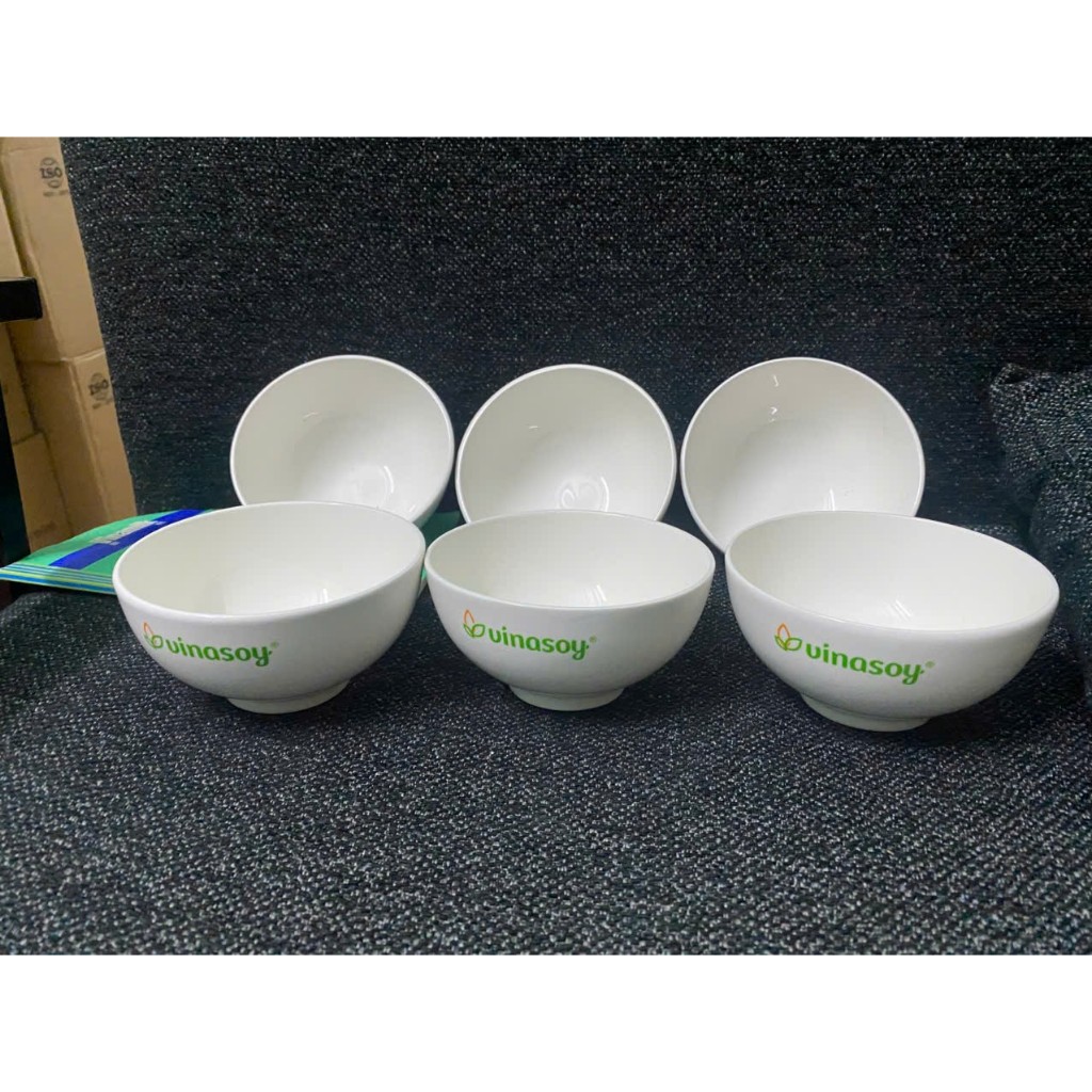COMBO 6 CHÉN SỨ TRẮNG QUÀ TẶNG VINASOY