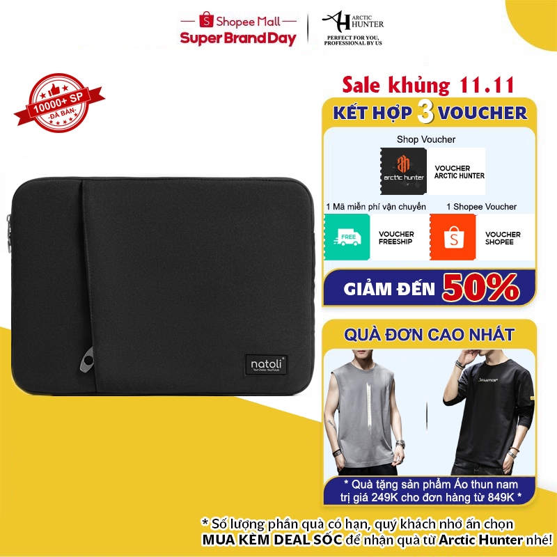 Túi Chống Sốc Laptop NATOLI Eager Laptop Bag T7 – Bảo Vệ Tối Ưu, Gọn Nhẹ, Chống Nước