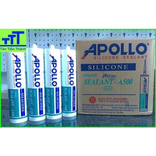 Keo Silicon Apollo A100 A200 A300 A500 A600 Trắng đục ,Đen,Ghi,Trong Apollo chính hãng