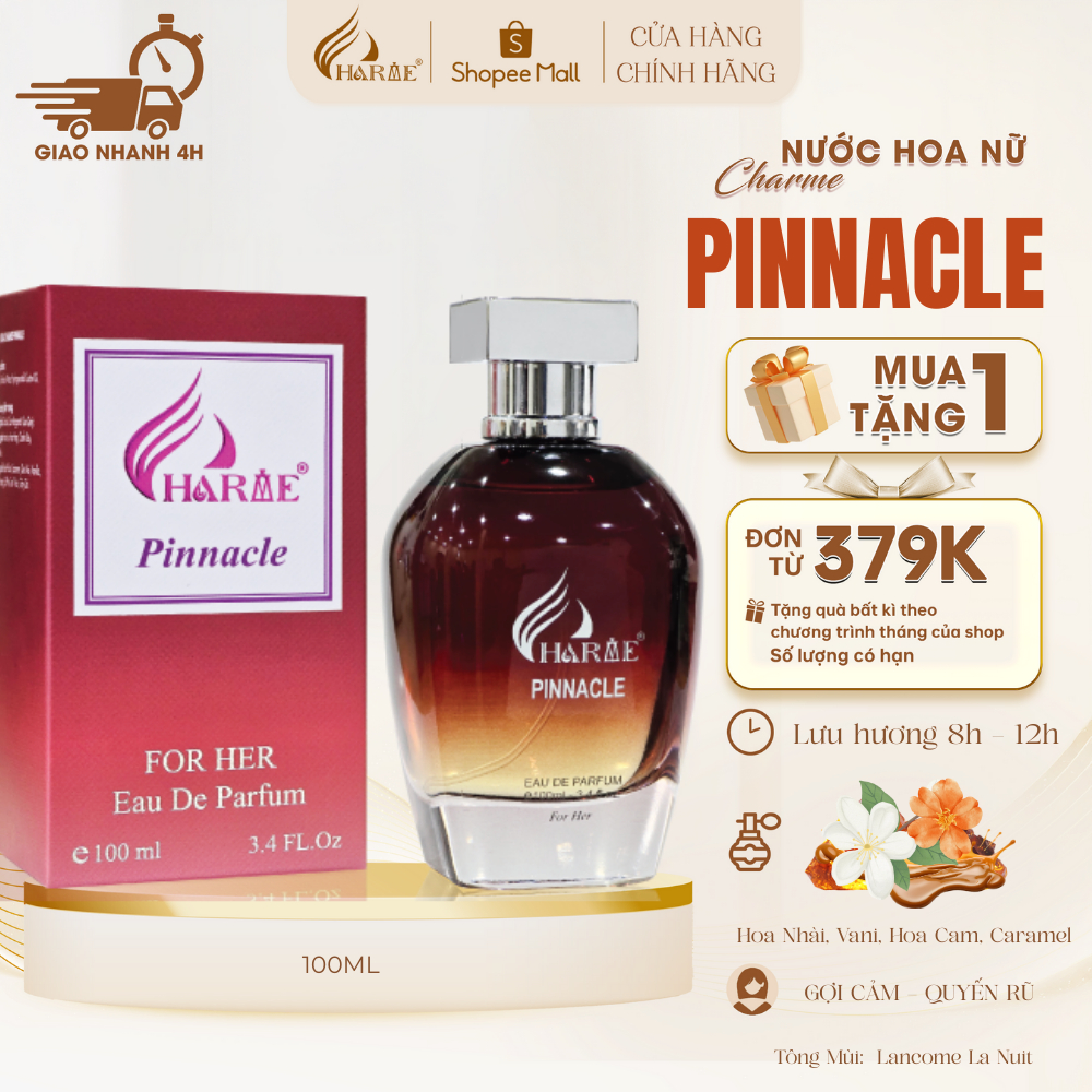 [BEST SELLER] Nước hoa nữ quyến rũ CHARME PINNACLE 100ml, Gợi Cảm, Nồng Nàn. Quà tặng bạn gái