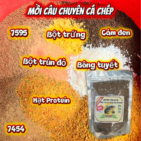 Gói Mồi Câu Cá Chép Hạt Hạt Protein 500gr-mồi chuyên cá chép-MỒI CHUYÊN CHÉP