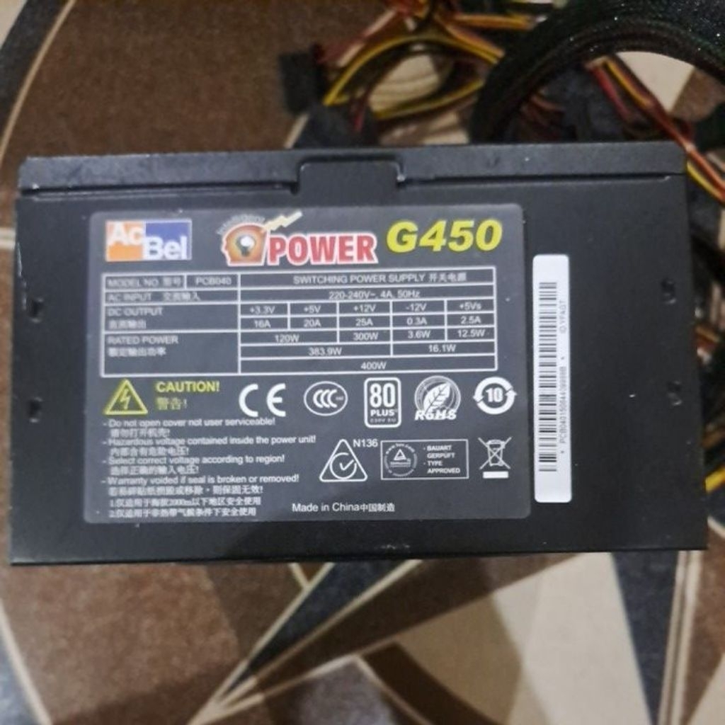 Bán lẻ 1 nguồn cũ 400W CST 80plus