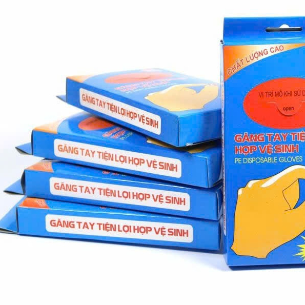 Combo 10 hộp bao tay nilon. Bao tay nilon dày dặn, dùng 1 lần, bảo vệ tay khi chế biến, vệ sinh bếp