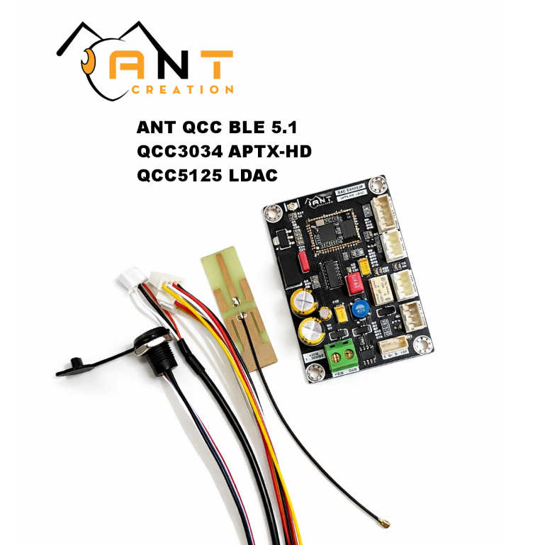 ANT DIY - Mạch Bluetooth APTX-HD/ LDAC QCC3034/ QCC5125 +  DAC I2S ES9023P
