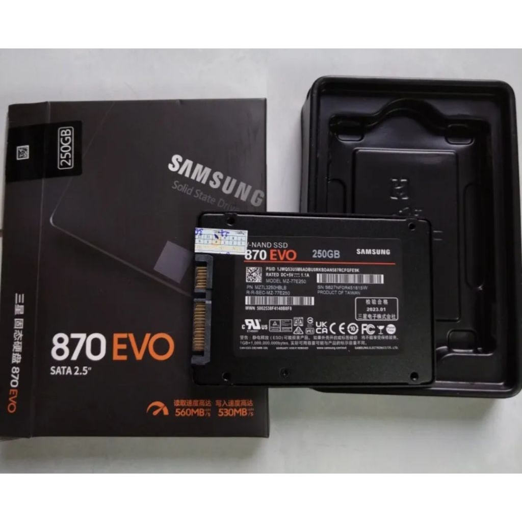 Ổ SSD Samsung Chính hãng 870 Evo 250GB 2.5' - Tháo máy