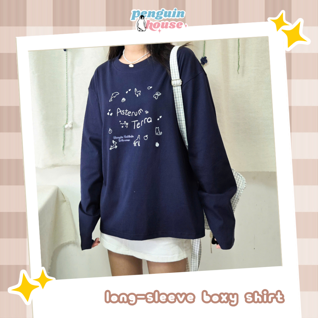 Áo thun boxy dài tay Asterum to Terra - Penguin House