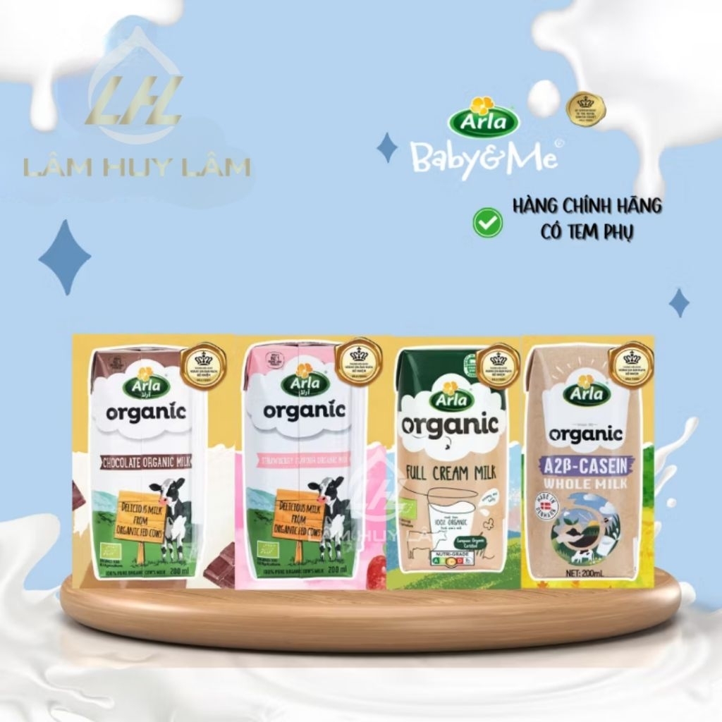 Thùng Sữa Tươi Organic Arla date mới