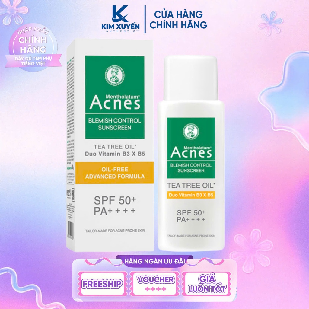 Sữa chống nắng Acnes Blemish Control Sunscreen 50G - Hỗ trợ ngăn ngừa mụn