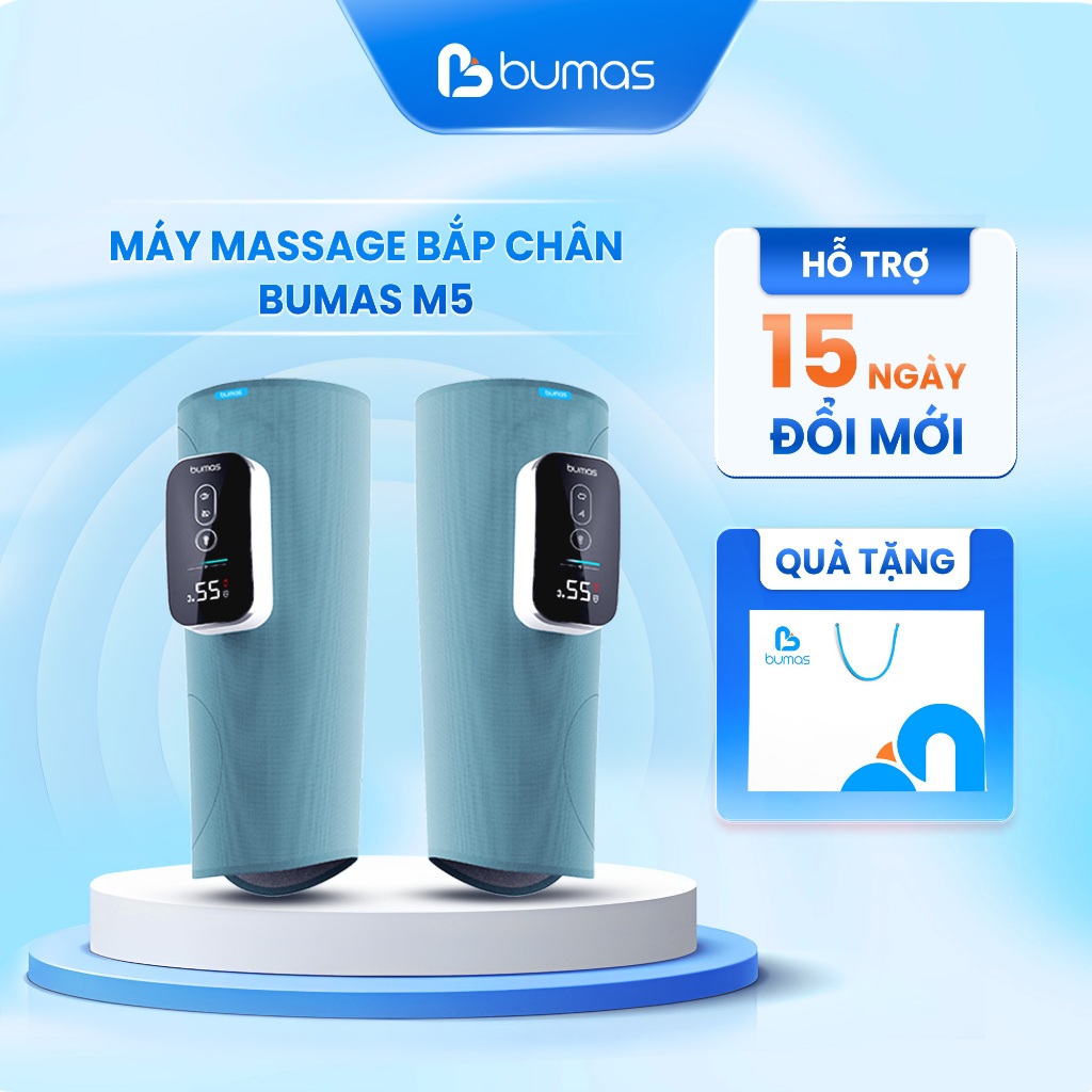 [Live x BUMAS] Máy Massage Bắp Chân BUMAS M5 - Chườm ấm hỗ trợ giảm suy giãn tĩnh mạch cấp C0 và C1