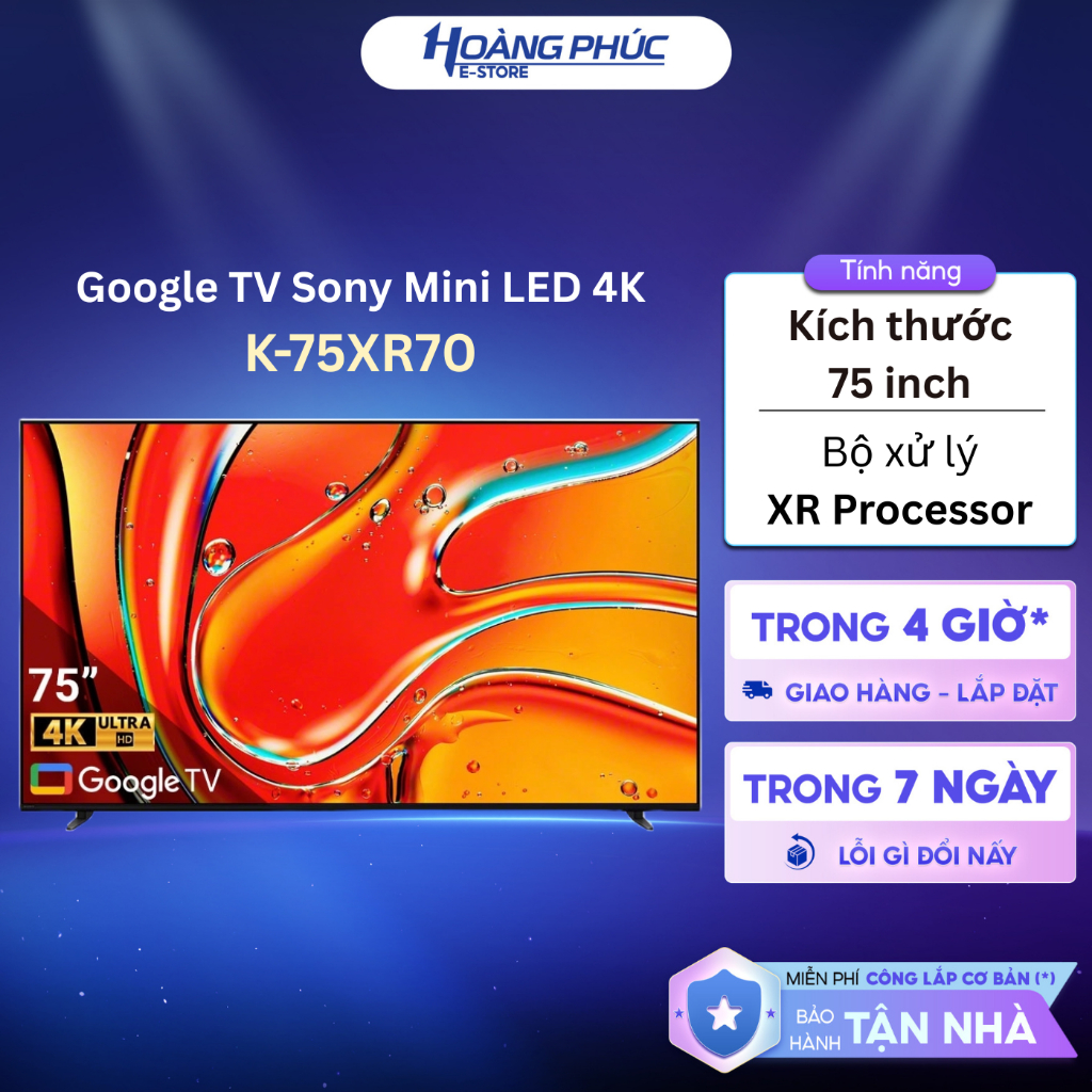 K-75XR70 - Google Tivi Sony Mini LED 4K 75 inch BRAVIA 7 K-75XR70 [FREESHIP HCM]