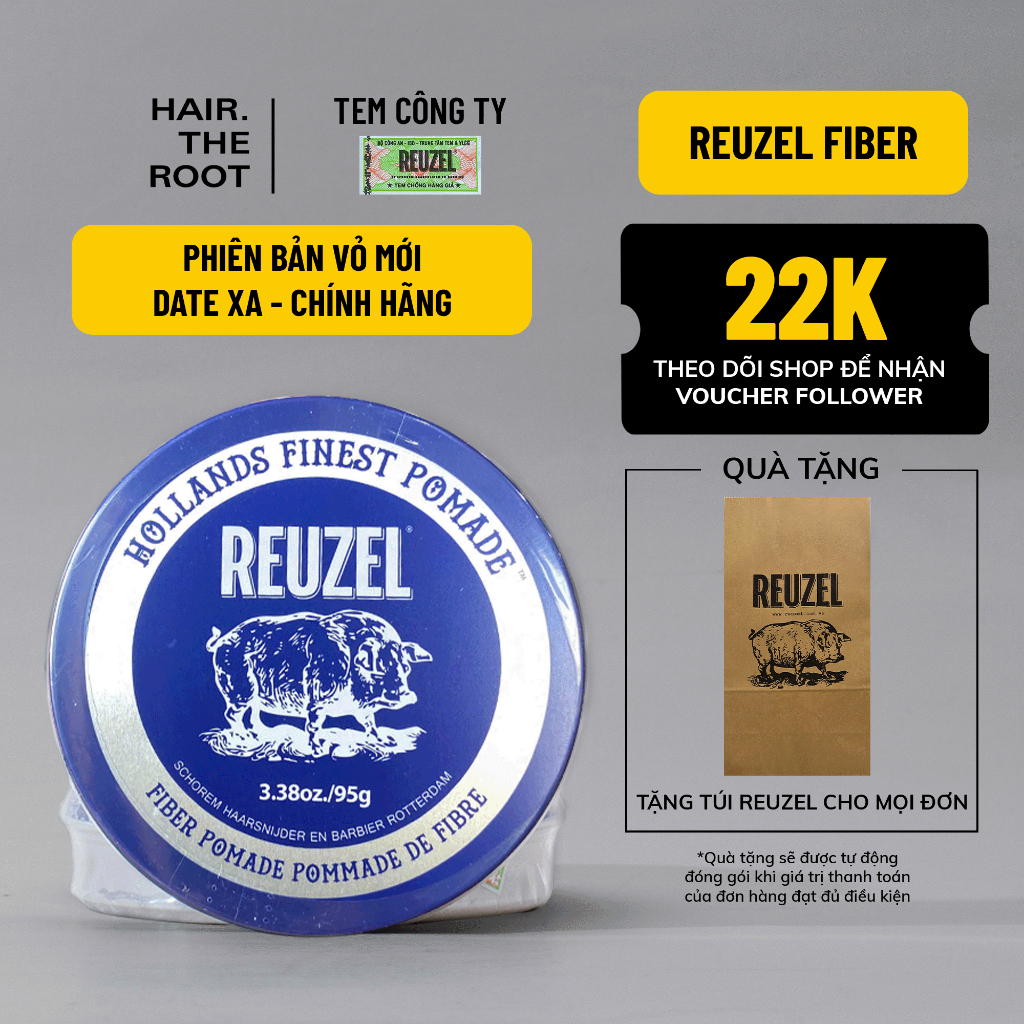 Reuzel Pomade Fiber, Pomade Gốc Nước Vuốt Tóc 35g / 95g - Hàng Công Ty