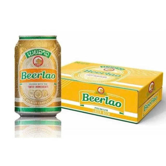 Bia Lào Vàng Beerlao Prenium Lager 330 ml x 24 lon (5 %)