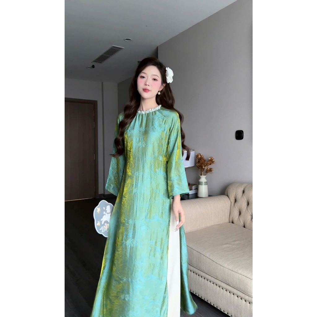 [SẴN HÀNG HN-HCM]Áo dài  Tết cách tân TƯỜNG XUÂN  hai tà thích hợp đi chơi Tết, hot trend  2026 - Áo Dài Mỹ An | BigBuy360 - bigbuy360.vn