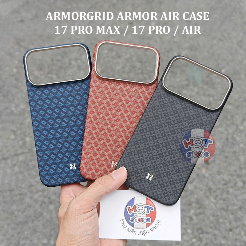 Ốp lưng sợi carbon ArmorGrid ArmorAir C1 Case cho IP 17 Pro Max / 17 Pro / Air siêu mỏng nhẹ