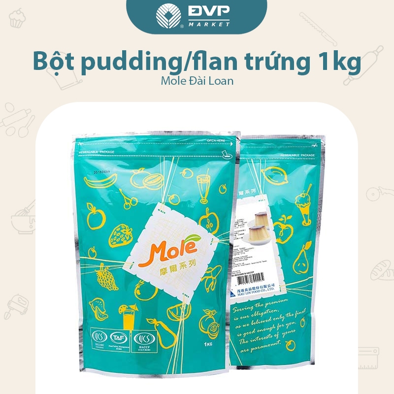 Bột pudding/flan Mole Đài Loan - TRỨNG 1KG