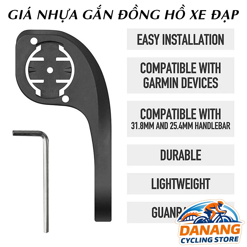 Giá Pas Nhựa Gắn Đồng Hồ Xe Đạp – Tương Thích Garmin, Xoss, Cycplus | Loại Rẻ