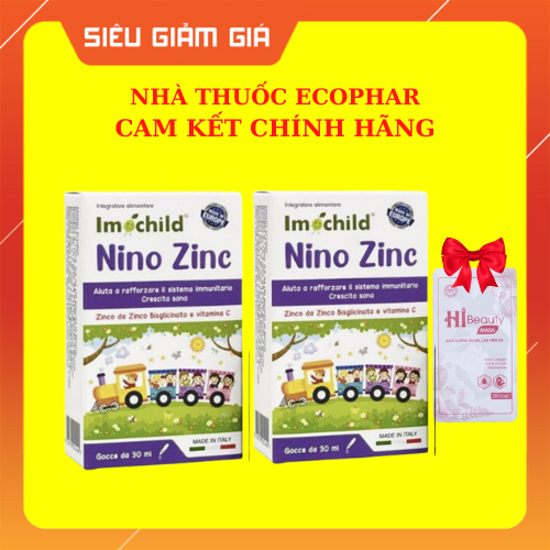 COMBO 2 LỌ Imochild Nino ZinC hỗ trợ bổ sung kẽm và vitamin C dạng nhỏ giọt cho bé - DT 30ml - NT EC