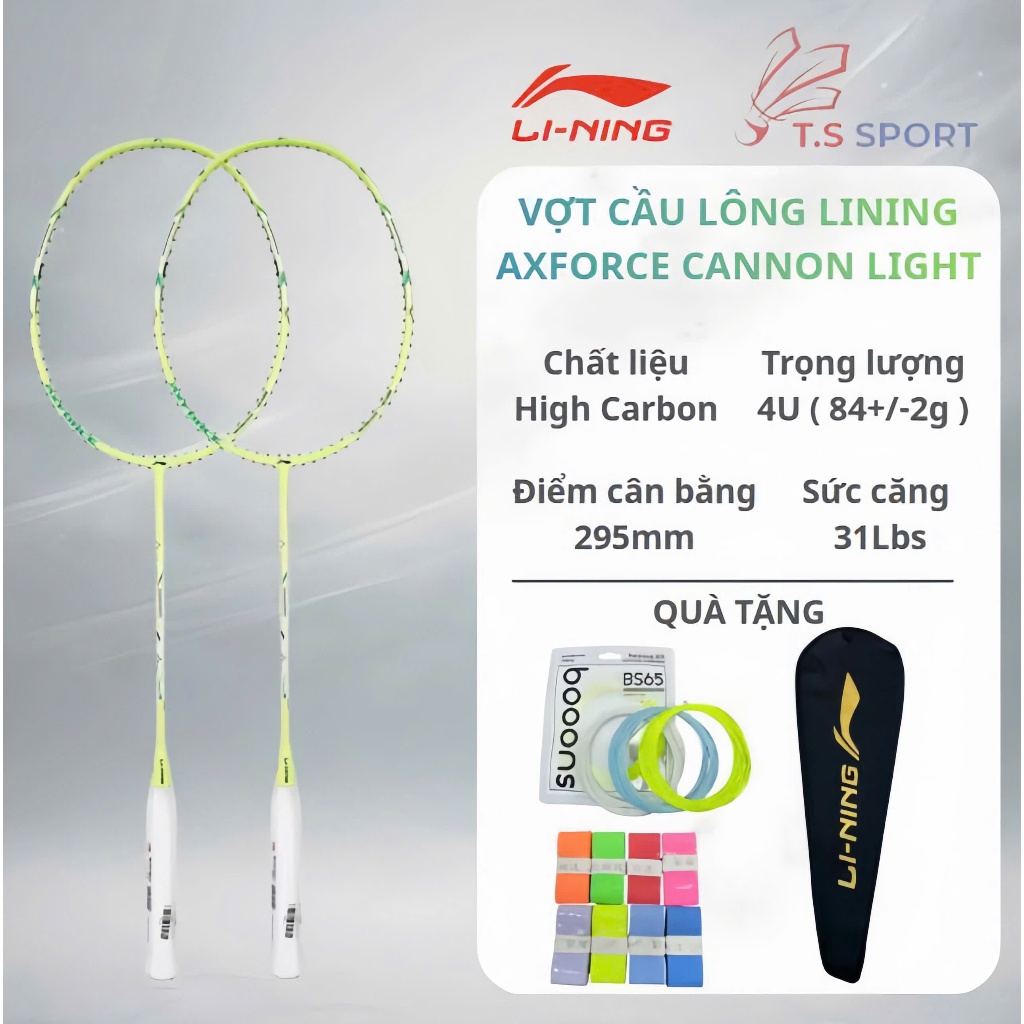Vợt cầu lông Lining Axforce Cannon Xanh Chuối