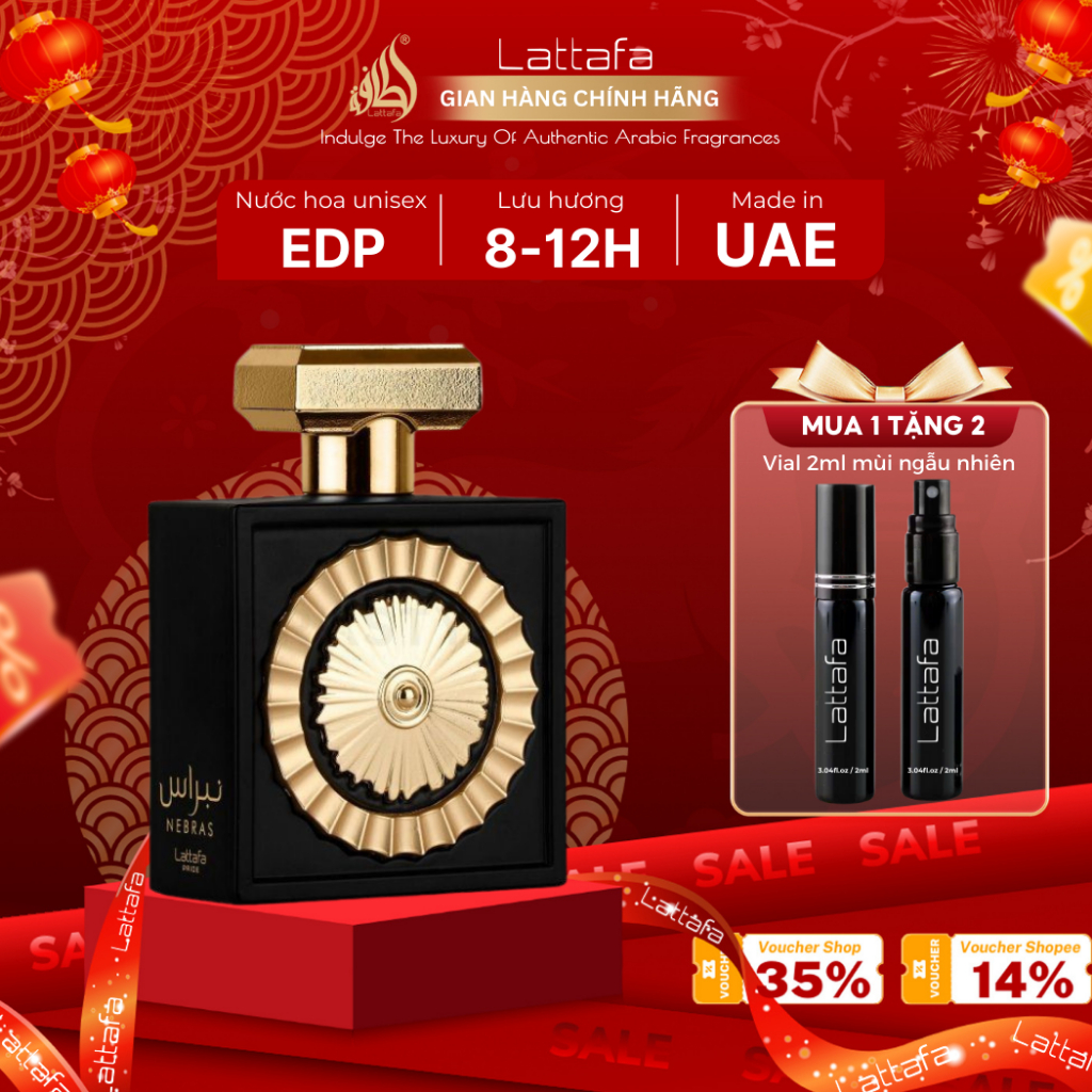 Nước Hoa Unisex Lattafa Pride Nebras EDP 100ml - Tinh tế, Ngọt ngào, Cuốn hút