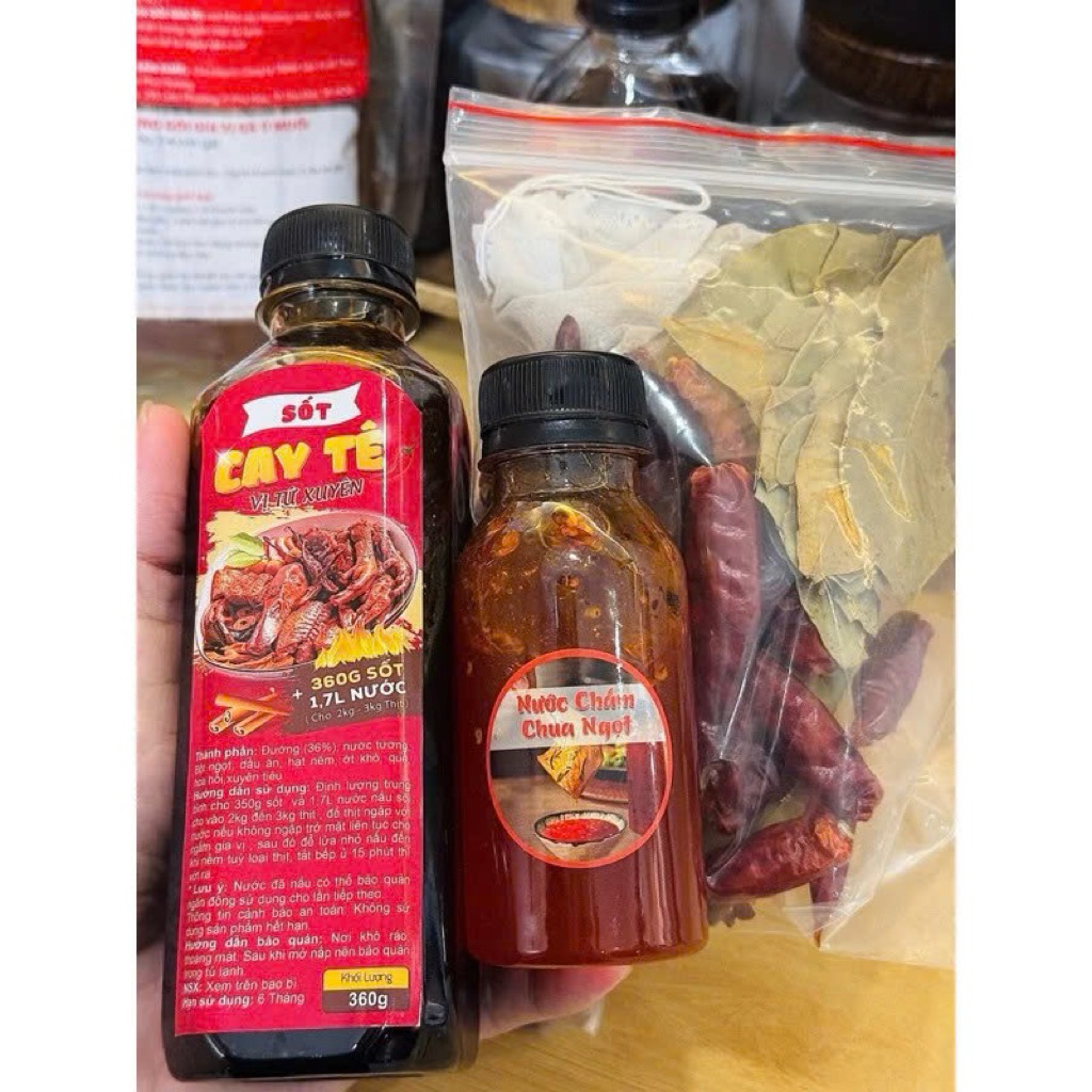 ( Cô Ba Food ) Sốt Cay Tê Vị Tứ Xuyên Hầm Vịt Gà Hải Sản