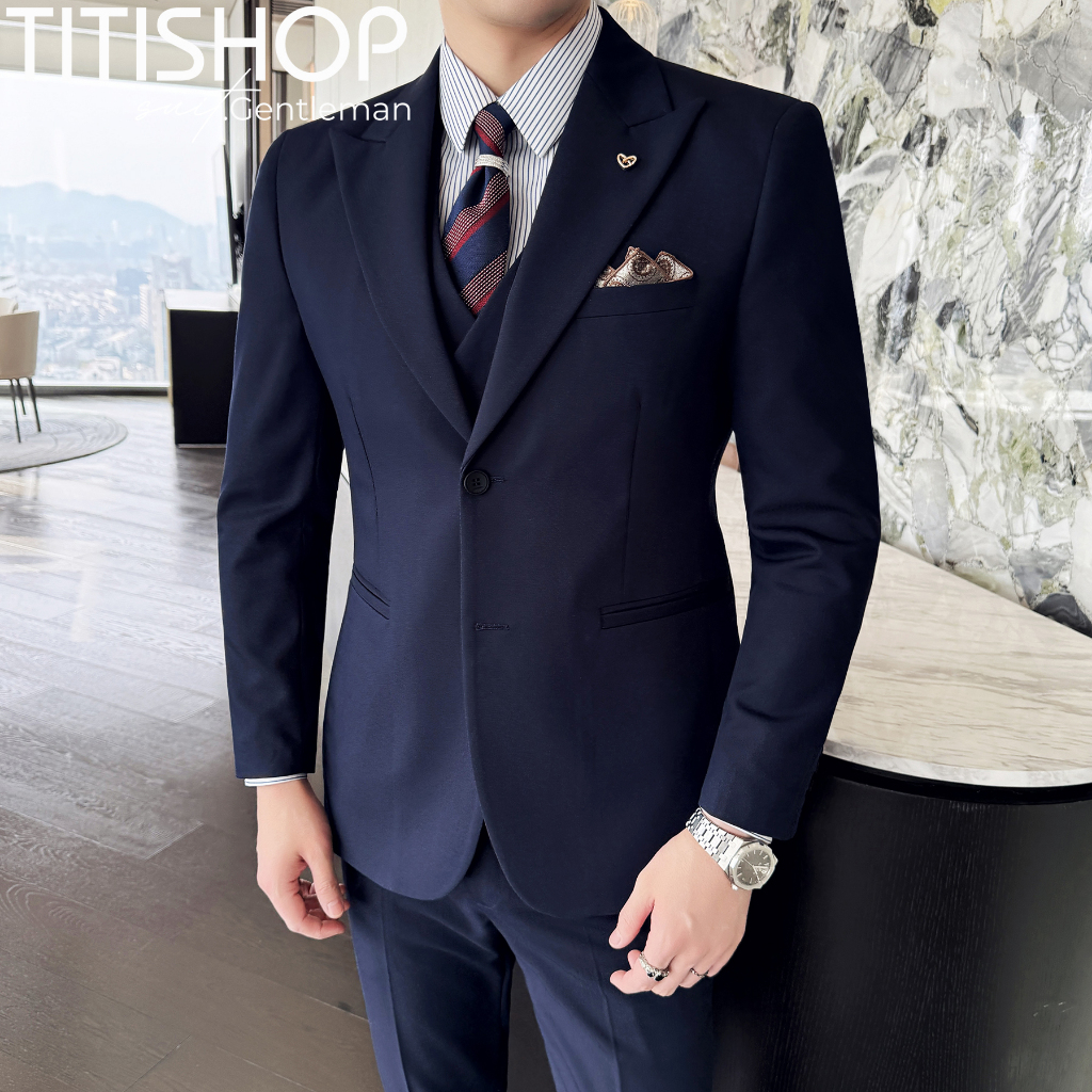 Áo Vest Nam , Suit nam , Blazer quý ông , Áo blazer nam , Bộ Vest nam Đẹp DHTXD180M