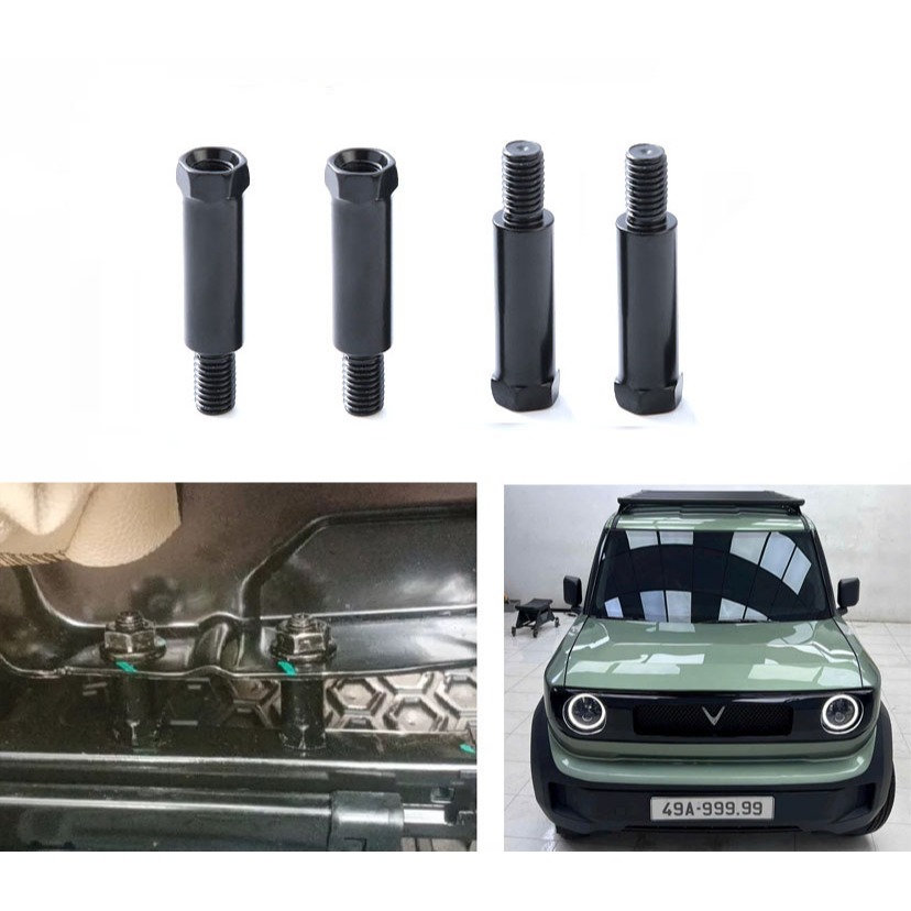 Ốc thép nâng ghế xe Vinfast VF3 chân 8mm lổ 8mm dài 50mm