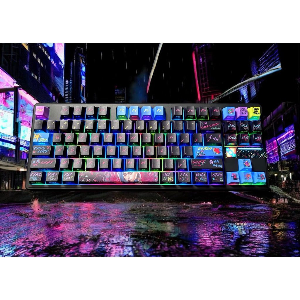 Keycap Jinx Anime Arcane side-printed - xuyên led