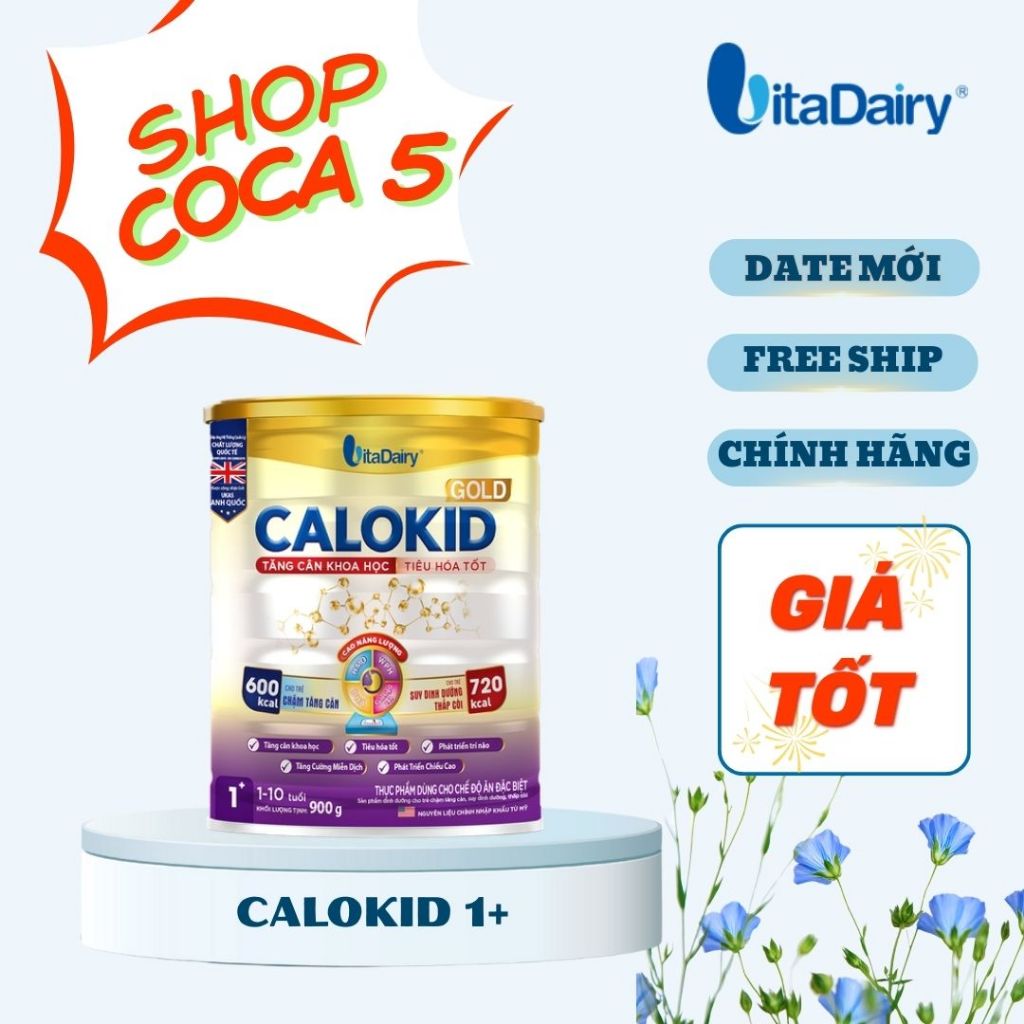Vitadairy - Sữa bột Calokid Gold 1+ 900g - Hàng chính hãng
