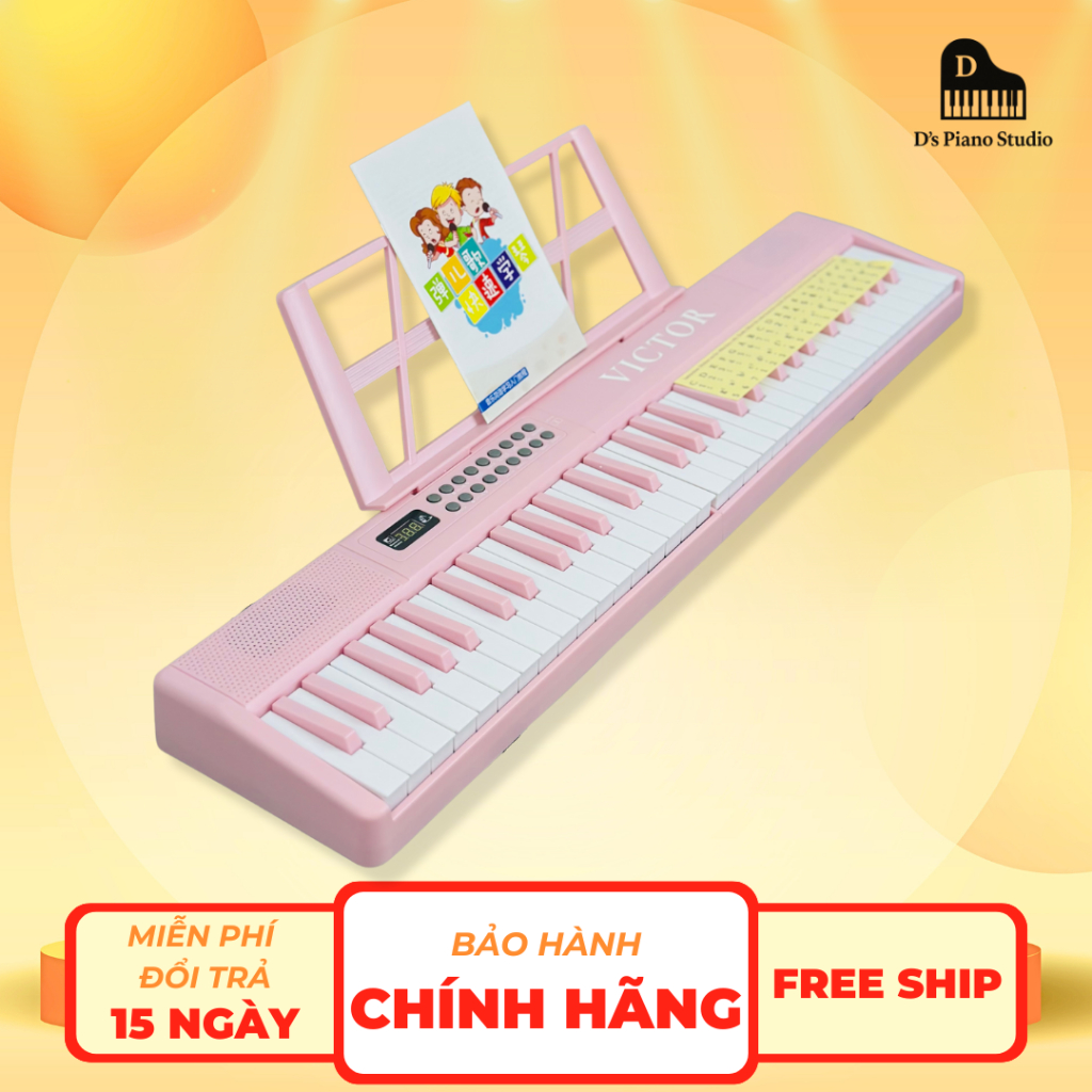 Đàn Piano Điện VicTor Gấp Gọn 61 phím, Phím cảm ứng lực -Tặng Khoá Học Online-D's Piano Studio
