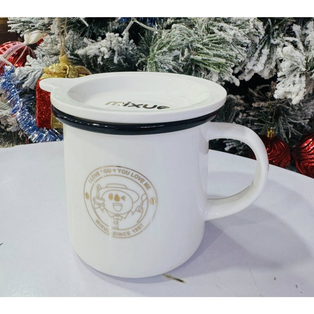 Cốc Sứ Tuyết Vương Mixue Có Nắp
