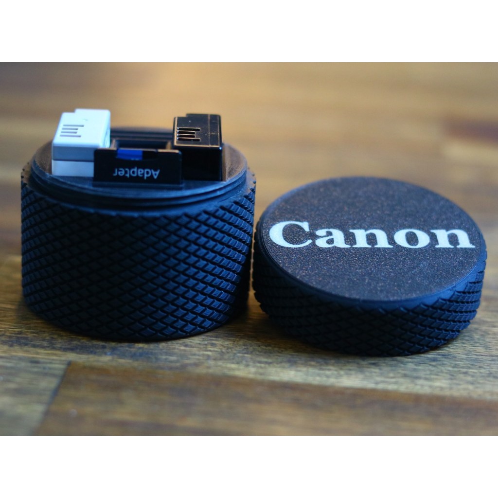 Hộp đựng 3 pin LP-E17 và 4 thẻ nhớ cho máy ảnh Canon (LP-E17) IN 3D