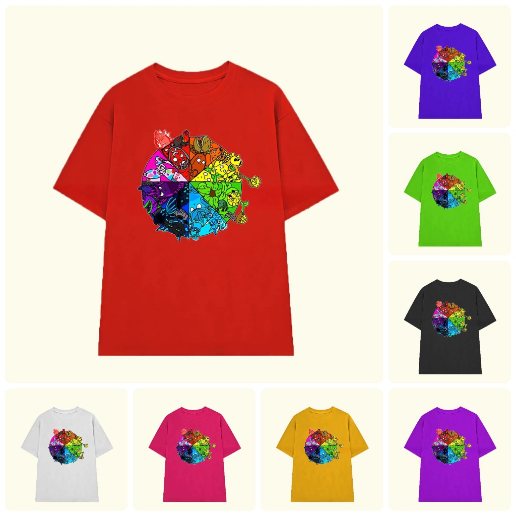 Áo In Hình PVZ FUSION chất POLY THÁI cho bé trai và bé gái dễ thương, năng động có size người lớn từ