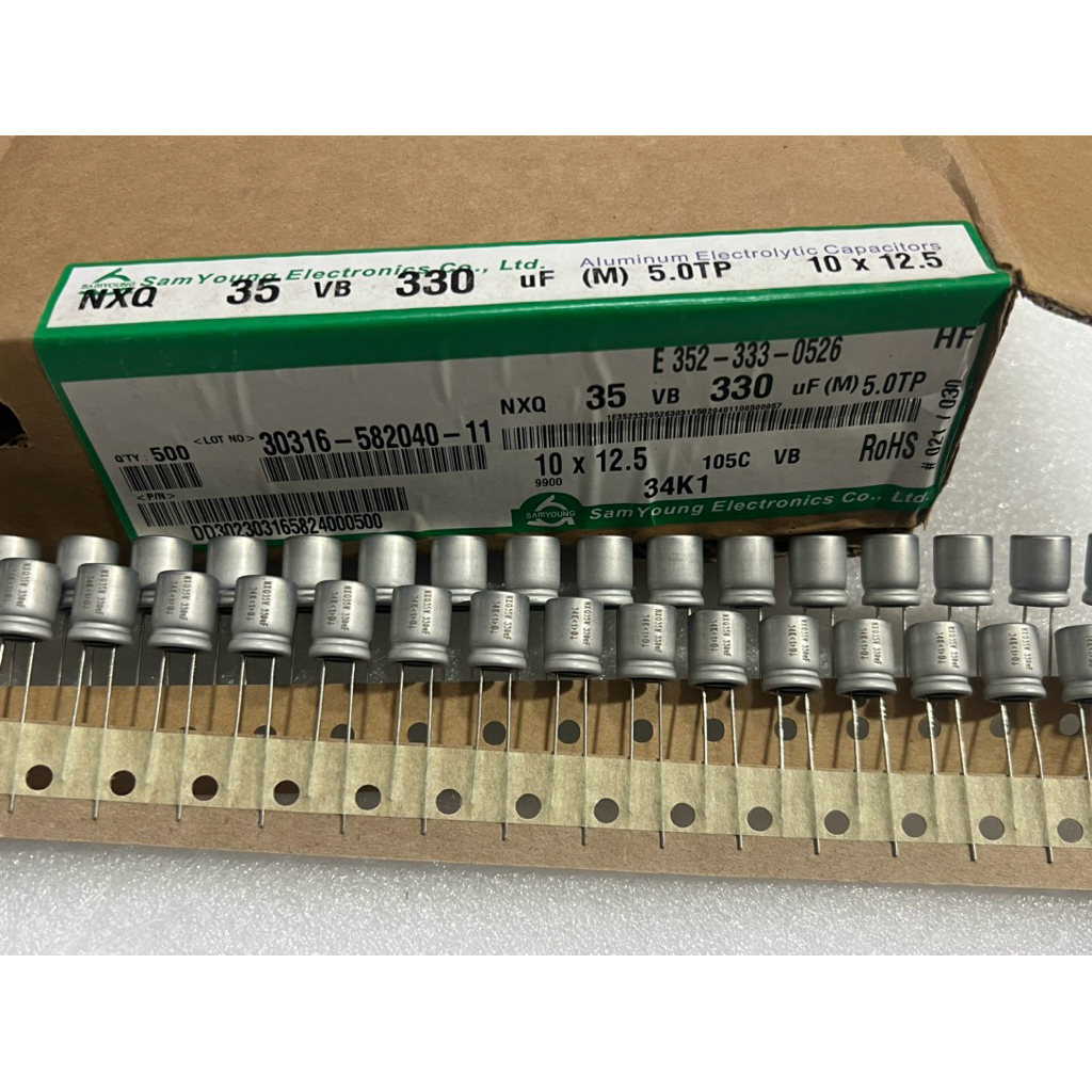 [ 15 con ]  TỤ HOÁ  35V 220UF KT: 10x12.5mm  SAMYOUNG ( 35V220UF 220UF 35V 220UF35V )