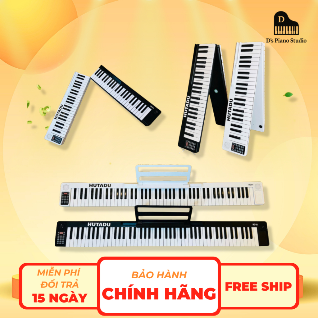 Đàn PIANO Gấp Gọn HUTADU HD-01 88 Phím Cảm Ứng Lực, Gấp Gọn Tiện Lợi Dễ Mang Đi-D's Piano Studio